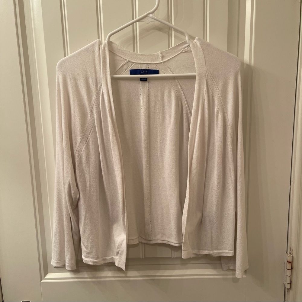 Apt. 9 Women’s XL Ivory Open Front Knit Cardigan